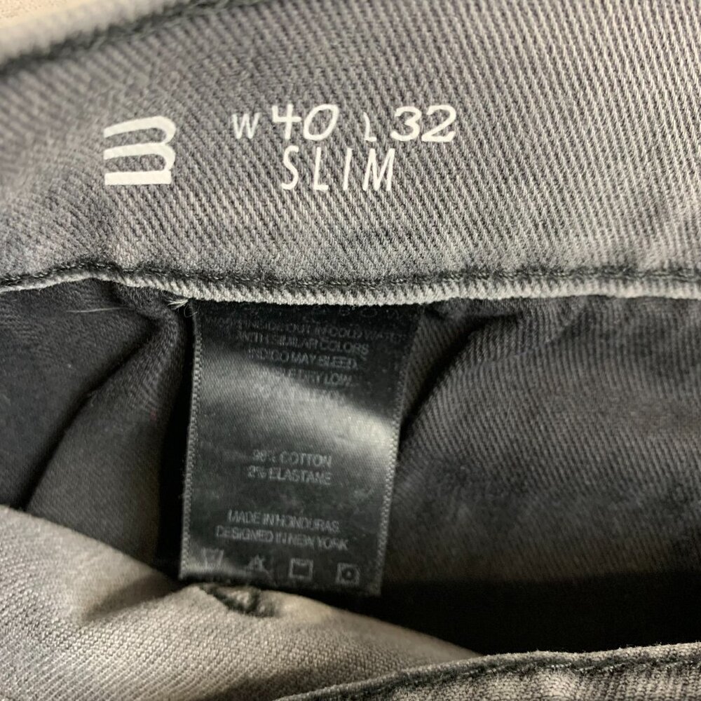 Mott & Bow Mens Pants 40 Gray Slim Stone Jeans Soft Denim Cotton Stretch 40x32 - Picture 7 of 12